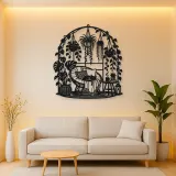 Hanging Plant Garden Metal Wall Art | Botanical Metal Wall Decor