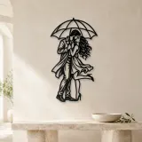 Under One Umbrella Metal Wall Art | Romantic Couple Decor - lifestyle view 3