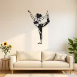 Dancer Pose Metal Wall Art | Movement Silhouette Decor