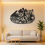 Dancing Couple Music Metal Wall Art | Romantic Couple Decor