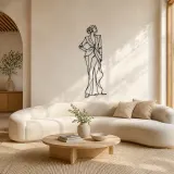 Cartel de metal de modelo de alta costura | Decoración de figura de moda