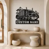 Personalized Container Semi Truck Port Metal Wall Art - lifestyle view 3