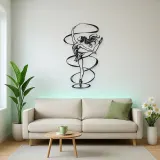 Ribbon Dancer Metal Wall Art | Movement Silhouette Decor