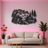 Fox beneath the Trees Metal Wall Art | Wildlife Silhouette Decor