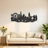London Skyline Flow Metal Wall Art | Travel and City Wall Decor