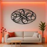 Woven Oval Network Metal Wall Art | Modern Abstract Metal Decor