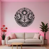 Twin Crescent Balance Metal Wall Art | Modern Abstract Metal Decor