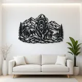 Buffalo Mountain Metal Wall Art | Wildlife Silhouette Decor