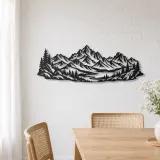 Rocky Ridge Panorama Metal Wall Art | Nature Silhouette Decor - lifestyle view 4