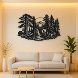 Redwood Canopy Metal Wall Art | Nature Silhouette Decor