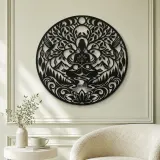 Infinite Peace Flow Metal Wall Art | Spiritual Boho Metal Decor - lifestyle view 2