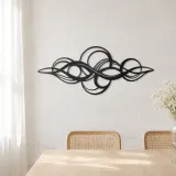 Calm Horizontal Rhythm Metal Wall Art | Modern Abstract Metal Decor - lifestyle view 4