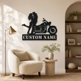 Personalized Classic Cruiser Couple Metal Wall Art - lifestyle view 5