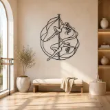 Décoration murale en métal "Silhouette d'acrobaties au pôle" | Décor mural de danse aérienne