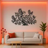 Birds Rising from Tree Metal Wall Art | Wildlife Silhouette Decor