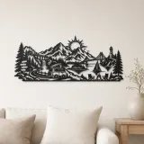 Cartel de metal personalizado Viaje en Camper Montañés | Decoración de Viaje y Ciudad