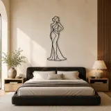 Classic Red Carpet Pose Metal Wall Art | Fashion Figure Wall Decor - lifestyle view 5
