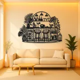 Cocktail Bar Flow Metal Wall Art | Cozy Home Metal Decor