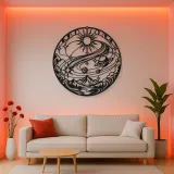 Comet Trail Curve Metal Wall Art | Nature Silhouette Decor