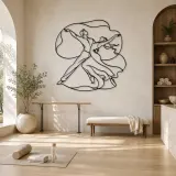 Décoration murale en métal Courbe Duet Contemporaine | Décor mural Danse en Couple