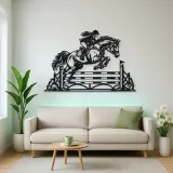 Show Jumping Moment Metal Wall Art | Equestrian Wall Decor