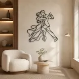 Tango Close Embrace Metal Wall Art | Couple Dance Wall Decor - lifestyle view 5