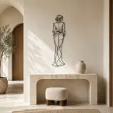 Sophisticated Back View Metal Wall Art | Fashion Figure Wall Decor - lifestyle view 3