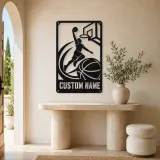 Personalized Basketball Dunk Metal Wall Art - lifestyle view 3
