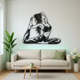 Pigeon Pose Serenity Metal Wall Art | Movement Silhouette Decor