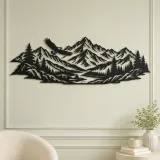 Eagle Ridge Mountain Metal Wall Art | Wildlife Silhouette Decor - lifestyle view 2