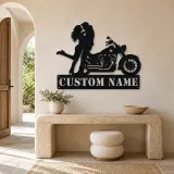 Personalized Classic Cruiser Couple Metal Wall Art - lifestyle view 3