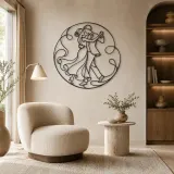 Gentle Spin Couple Metal Wall Art | Romantic Couple Decor - lifestyle view 5