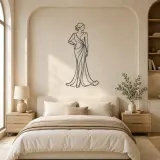 Floor Length Gown Muse Metal Wall Art | Fashion Figure Wall Decor - lifestyle view 2