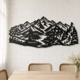 Four Seasons Peaks Metal Wall Art | Modern Abstract Metal Decor - lifestyle view 4