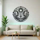 Twin Crescent Balance Metal Wall Art | Modern Abstract Metal Decor