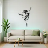 Graceful Arabesque Metal Wall Art | Movement Silhouette Decor