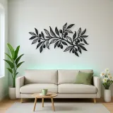 Olive Branch Flow Metal Wall Art | Botanical Metal Wall Decor