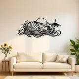 Shell and Tide Metal Wall Art | Coastal and Nautical Wall Decor