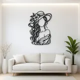 Faceless Fashion Muse Metal Wall Art | Minimalist Woman Line Art