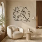 Reverse Warrior Arc Metal Wall Art | Yoga and Meditation Wall Decor - lifestyle view 5