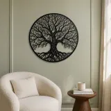 Winter Bare Tree Metal Wall Art | Botanical Metal Wall Decor - lifestyle view 2