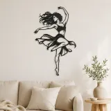 Cartel de metal de giro de danza contemporánea | Decoración de silueta de movimiento