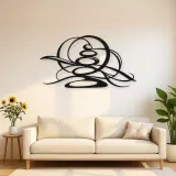 Zen Stone Arcs Metal Wall Art | Modern Abstract Metal Decor