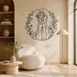 Spring Flower Couple Metal Wall Art | Romantic Couple Decor - lifestyle view 5