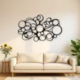 Connected Bubble Field Metal Wall Art | Modern Abstract Metal Decor