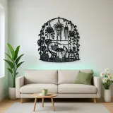 Hanging Plant Garden Metal Wall Art | Botanical Metal Wall Decor