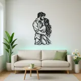 Tender Forehead Kiss Metal Wall Art | Romantic Couple Decor