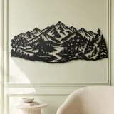 Four Seasons Peaks Metal Wall Art | Modern Abstract Metal Decor - lifestyle view 2
