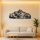 Minimal Everest Tribute Metal Wall Art | Nature Silhouette Decor