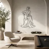 Graceful Chair Muse Metal Wall Art | Fashion Figure Wall Decor - lifestyle view 4